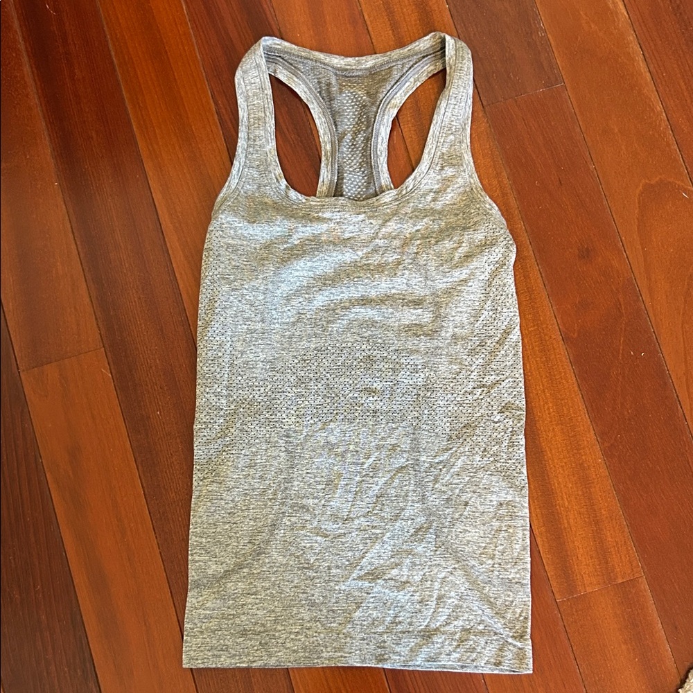 Heather grey lululemon swiftly tech Tank Top